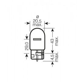Žarulja 12V ubodna 21W žuta