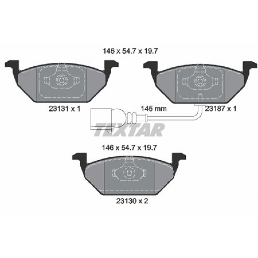 Disk pločice prednje VW/Audi Golf IV-VI Textar